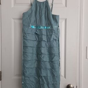 Adrianna Papell Strapless Teal Dress